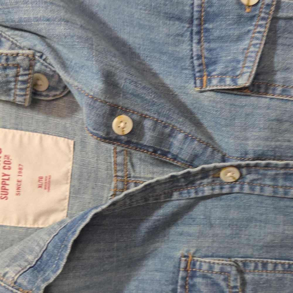 Mossimo Supply Co. Blue Casual Button Down Shirt - Picture 2 of 4